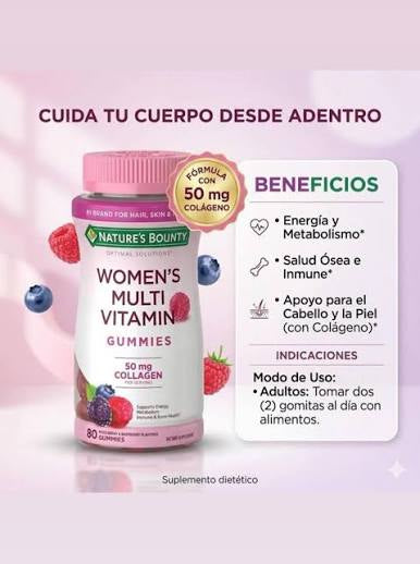 GOMITAS MULTIVITAMINICAS + Pelo, Piel y Uñas (Biotin 2,500 mcg)